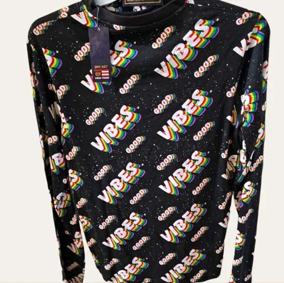 Phat Farm Cotton Good Vibes Pride Shirt And Beanie Men's Small S/P Men Teen - Picture 2 of 7